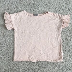 Emile et Ida Soft Pink Ruffle Sleeve Tee